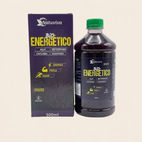 Suplemento Líquido Bio Energético Natuviva 500ml - Açaí, Beterraba, Catuaba e Guaraná