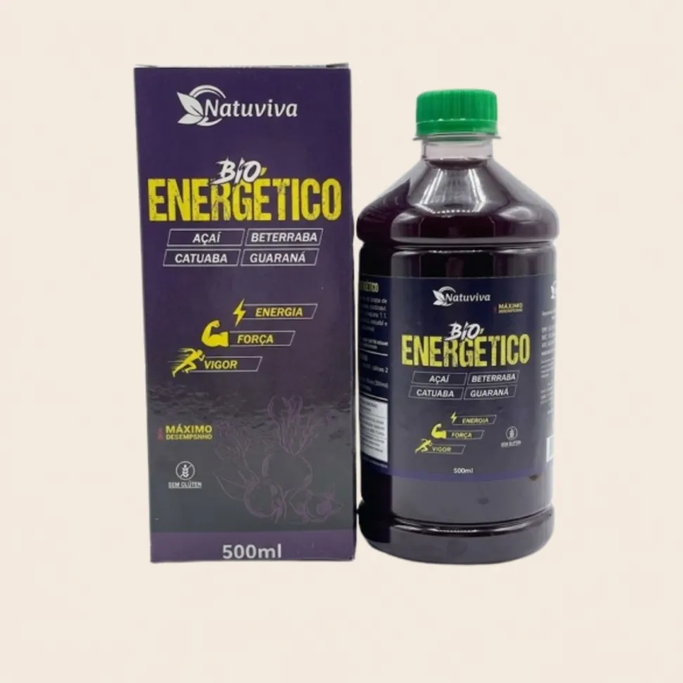 Suplemento Líquido Bio Energético Natuviva 500ml - Açaí, Beterraba, Catuaba e Guaraná - #1