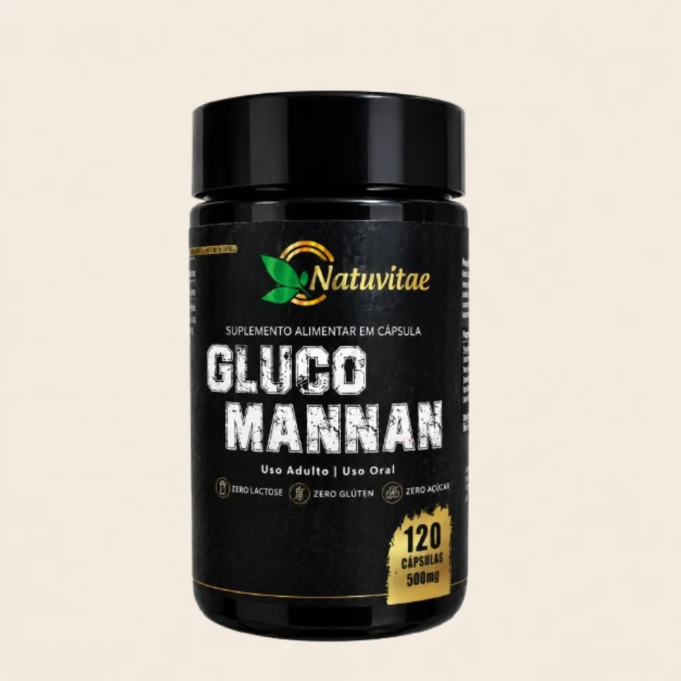 Glucomannan Natuvitae – Suplemento Alimentar 120 Cápsulas de 500mg