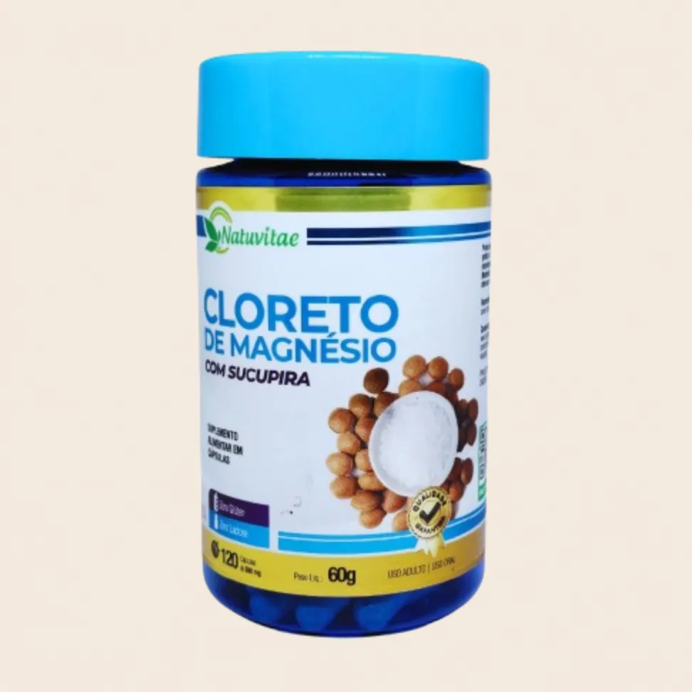 Cloreto de Magnésio com Sucupira Natuvitae – 120 Cápsulas de 500mg