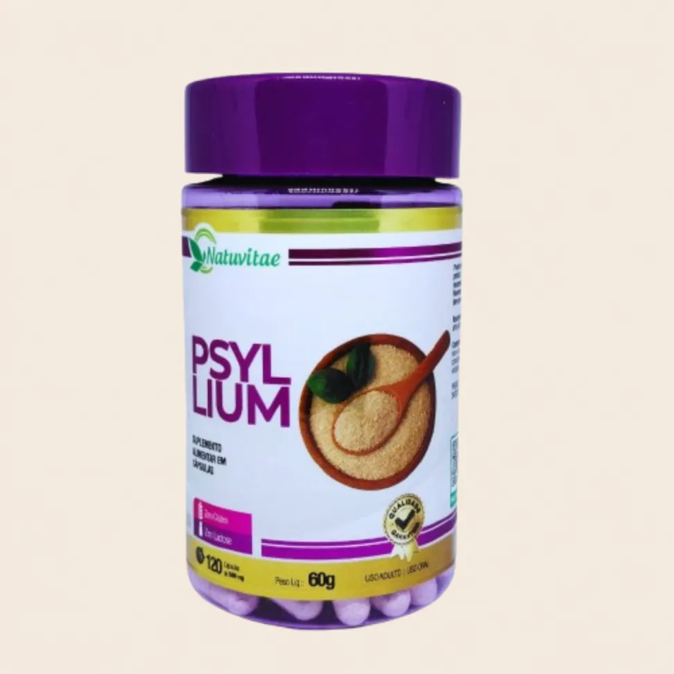 Psyllium 120 Cápsulas 500mg Natuvitae