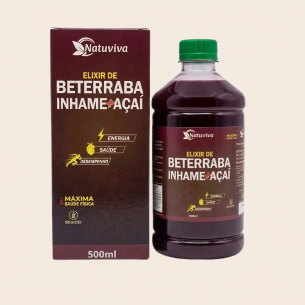 Elixir Natuviva Beterraba + Inhame + Açaí 500ml - Máxima Saúde Física Sem Glúten - #1