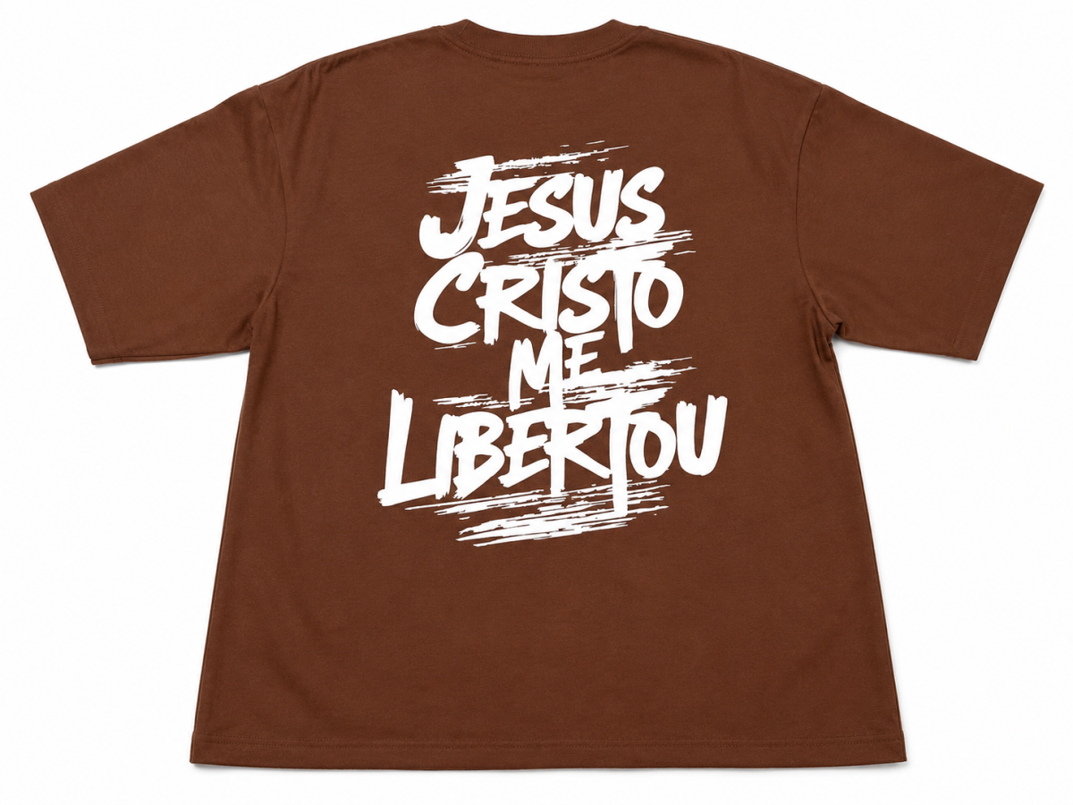 Blusa Oversized Premium - Jesus Cristo Me Libertou