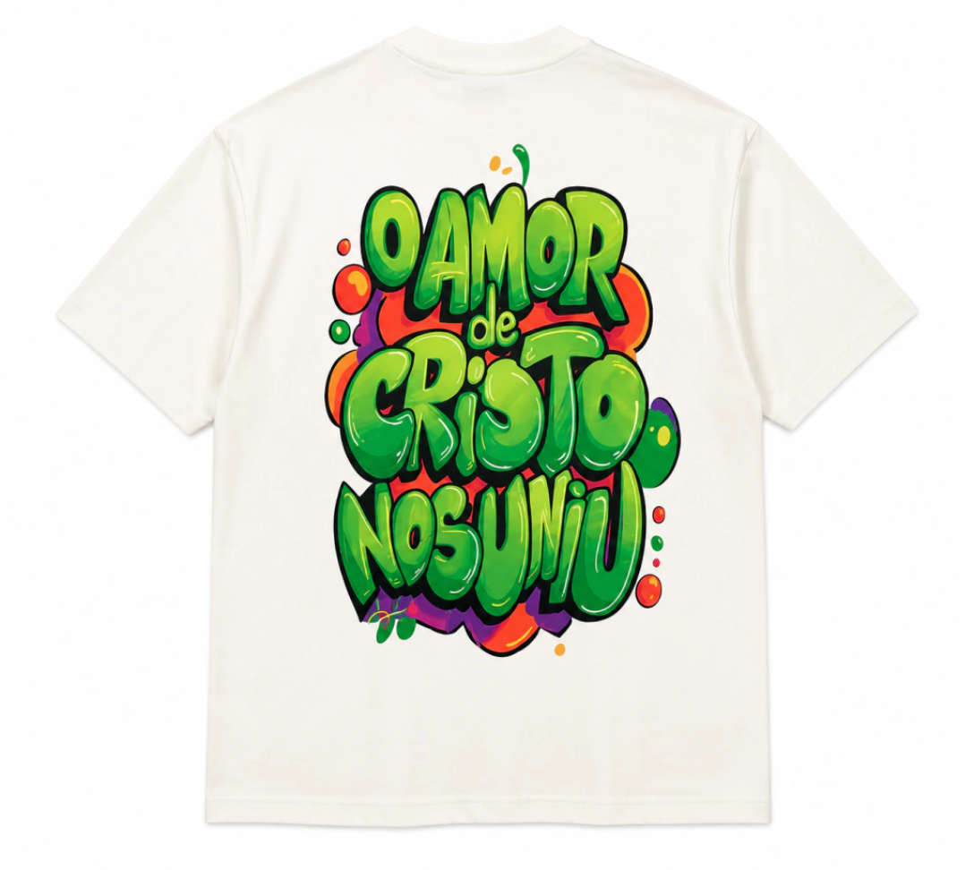Blusa Oversized o amor de Cristo nos uniu - #4