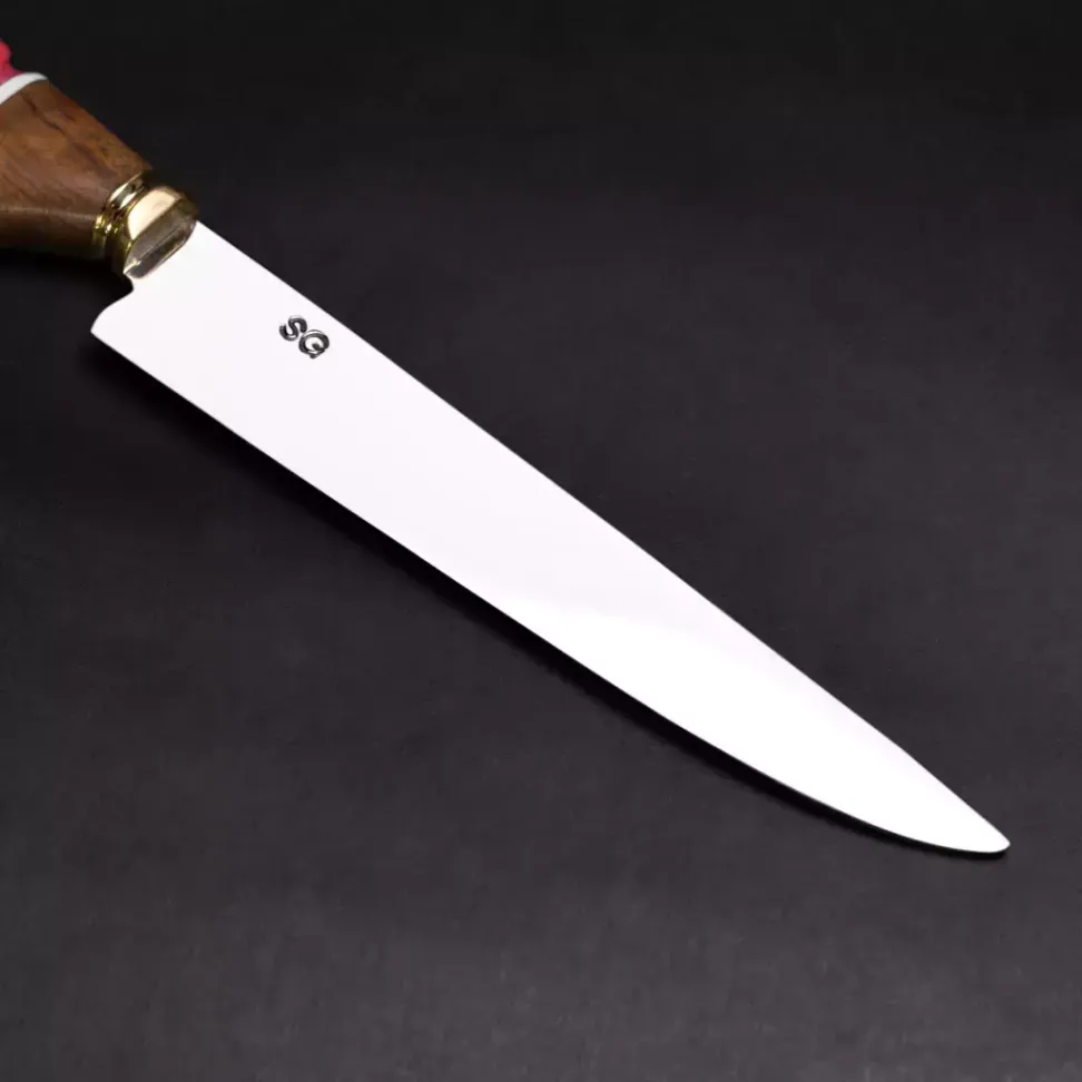 Faca Joana D’Arc 10” – Aço Inox 420C Cabo de Madeira e Resina Rosa
