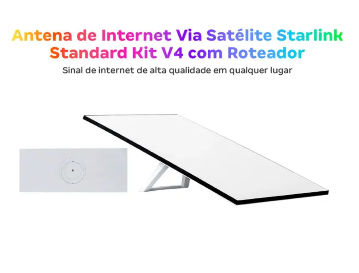 Antena de Internet Starlink Via Satélite Standard Kit V4 com Roteador - Original - #4