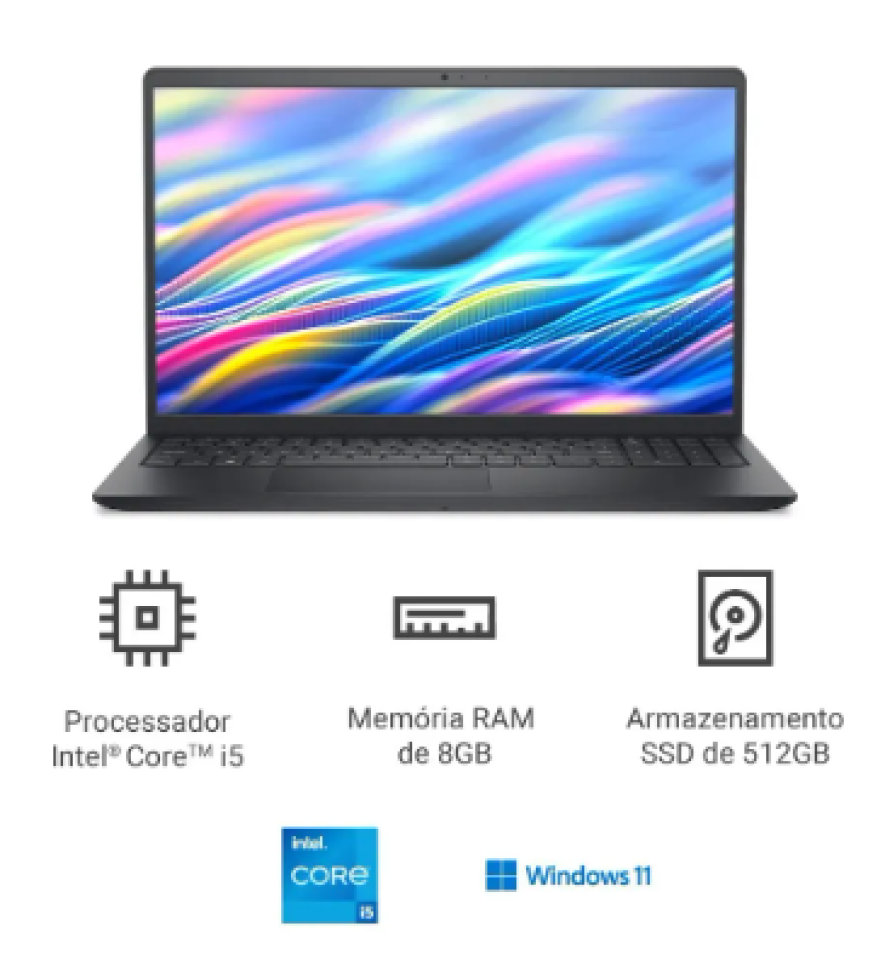 Notebook Dell Dc15-i51334u-a50 15.6 Fhd I5 8gb 512gb Win 11