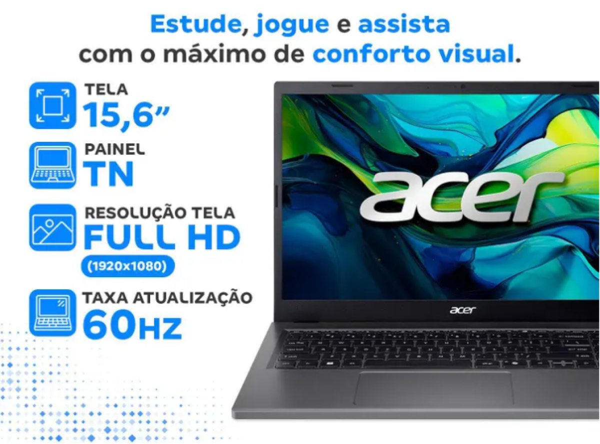 Notebook Acer Aspire Go Intel Core i5 13420H 8GB RAM 512GB SSD 15,6" Full HD Windows 11 AG15-71P-53GM - #4