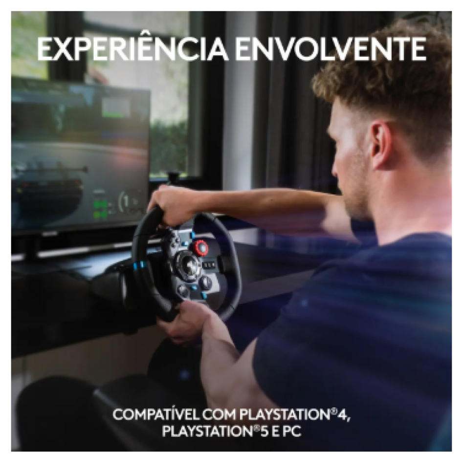 Volante Gamer Logitech G29 Driving Force para PlayStation e PC