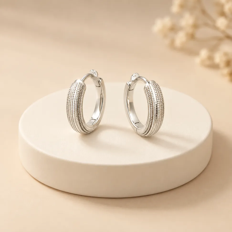 Argola Click Trabalhada 11mm