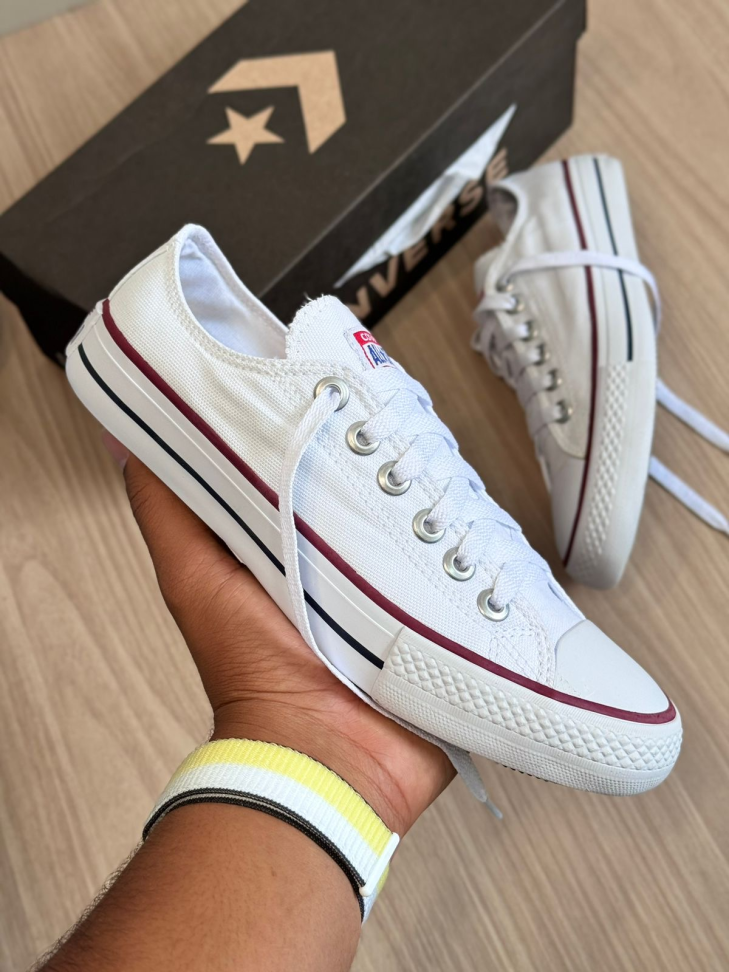 ALL STAR BRANCO LINHA PRETA