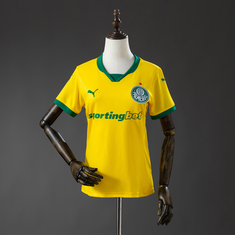 Camisa feminina amarela do Palmeiras temporada 2026/27