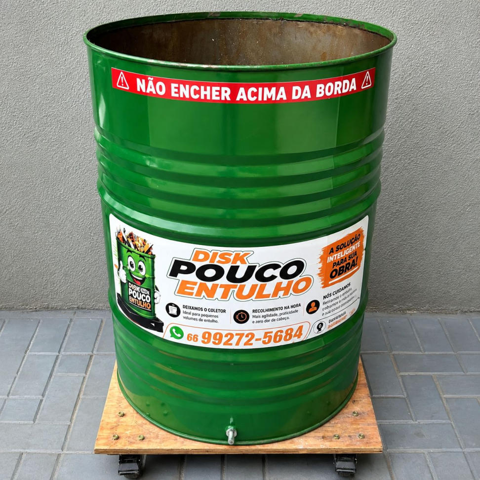 1 COLETOR DE ENTULHO 200 LITROS(3 DIAS ÚTEIS)