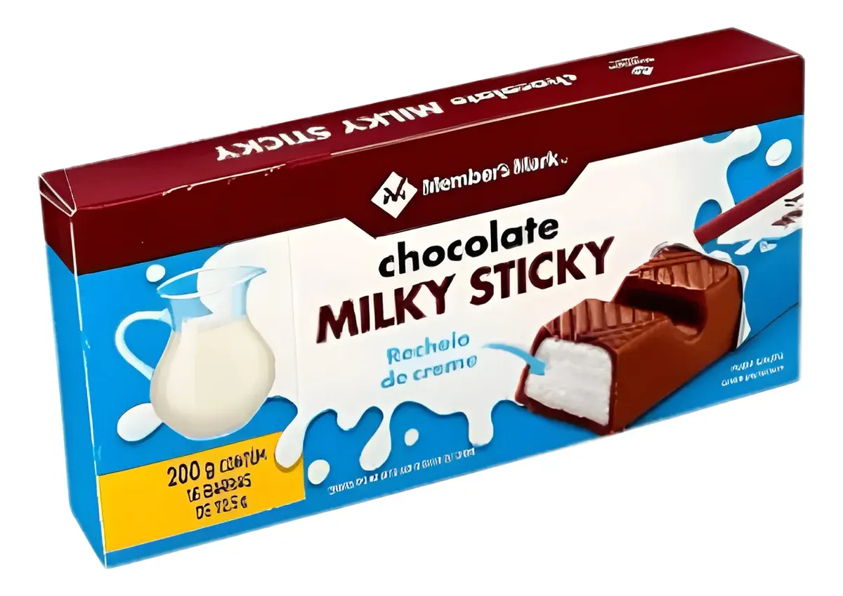 Chocolate Ao Leite Milky Sticky Member's Mark Caixa 200g