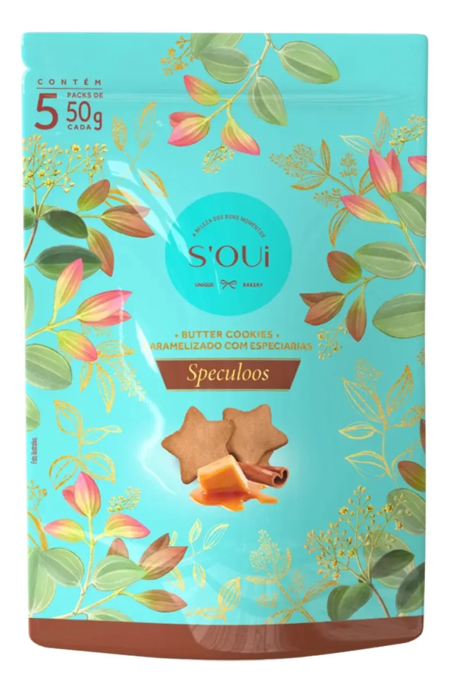 Biscoito Cookies Estrela Speculoos Caramelizado Soui 250g
