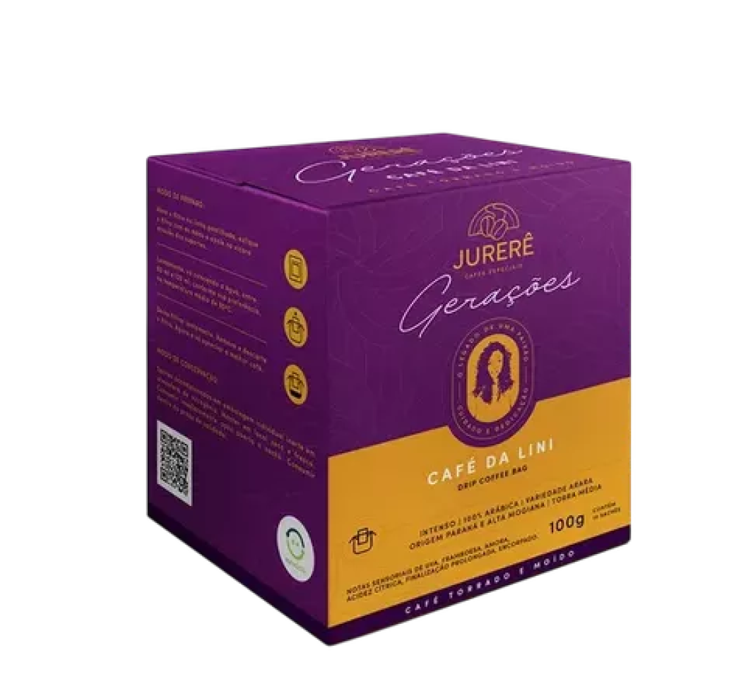 Café Jurerê Linha Gerações Drip Coffee Bag 100g - 10Un de 10g