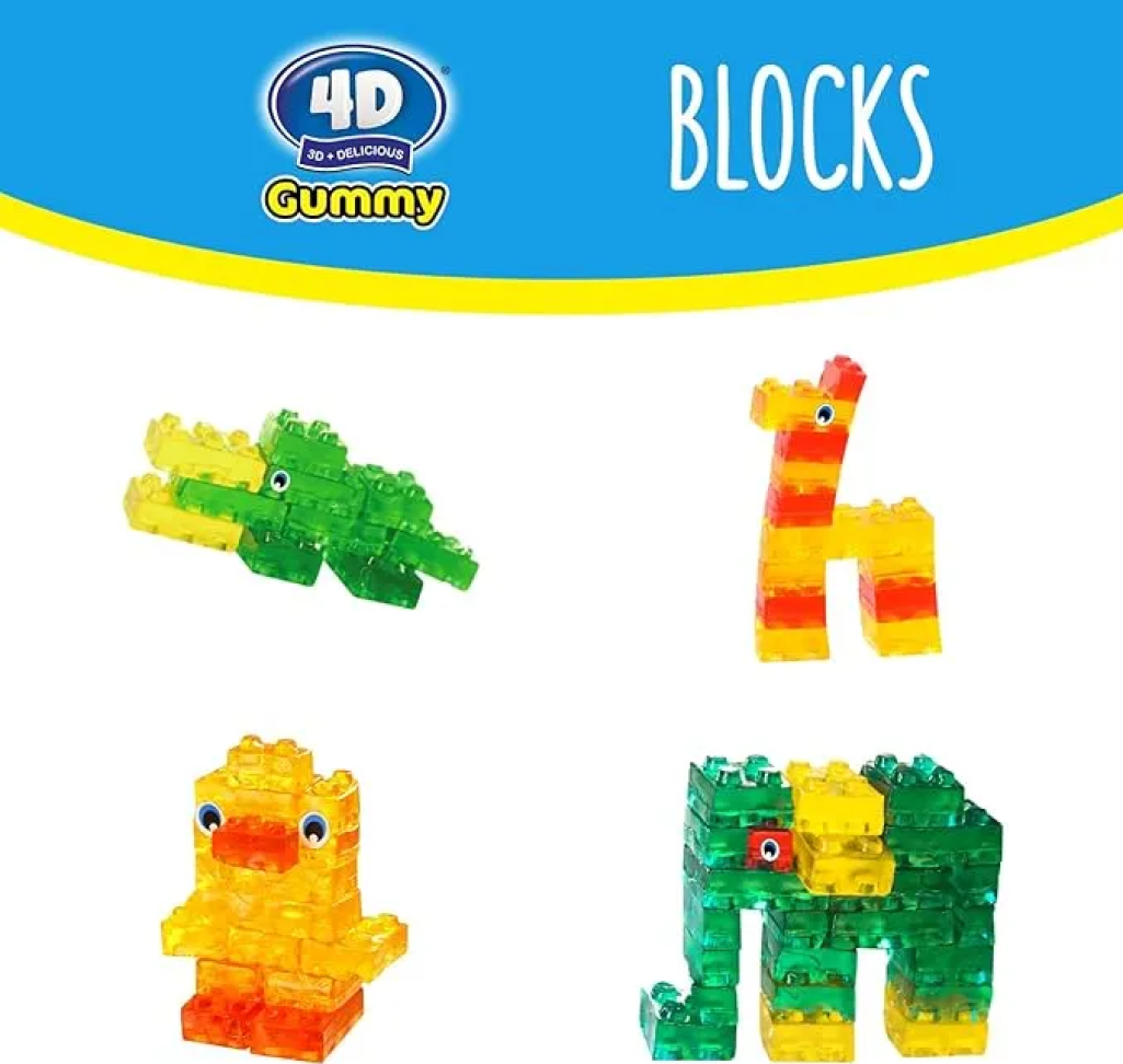 Balas Gelatinosas Gummy Blocks 4d Frutas S/glúten - 500g - #3