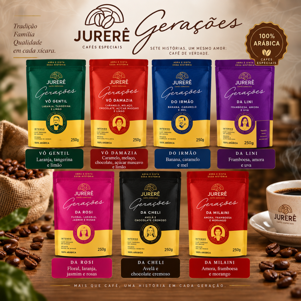 Café Jurerê Linha Gerações Torrado Em Grãos 250g