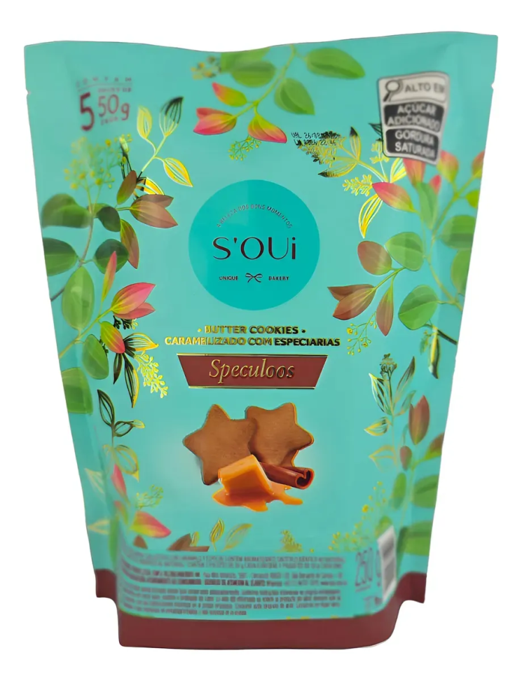 Biscoito Cookies Estrela Speculoos Caramelizado Soui 250g