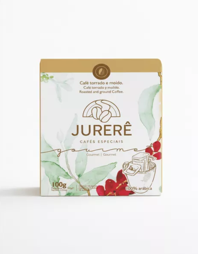 Café Jurerê Linha Gourmet Drip Coffee Bag Jurerê Gourmet e Jurere Orgânico Gourmet 100Gr - 10 Un de 10g