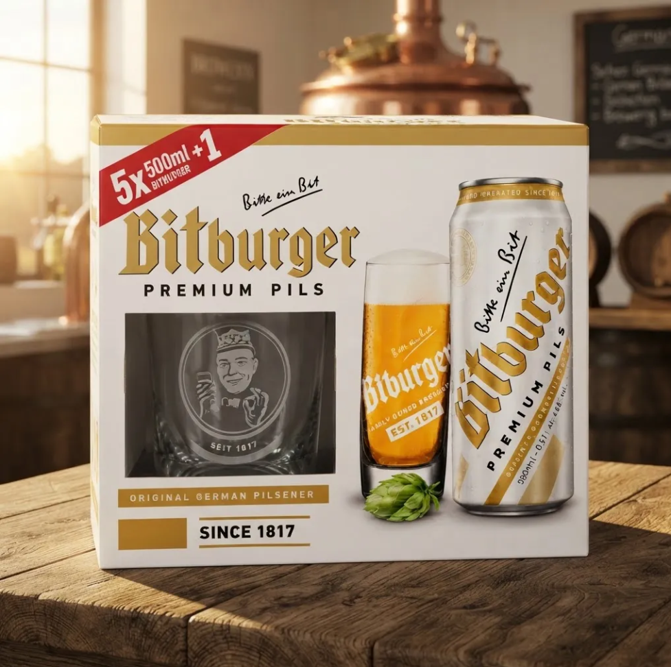 Kit Cerveja Bitburger 500ml Premium 5 Unidades 1 Copo - #3