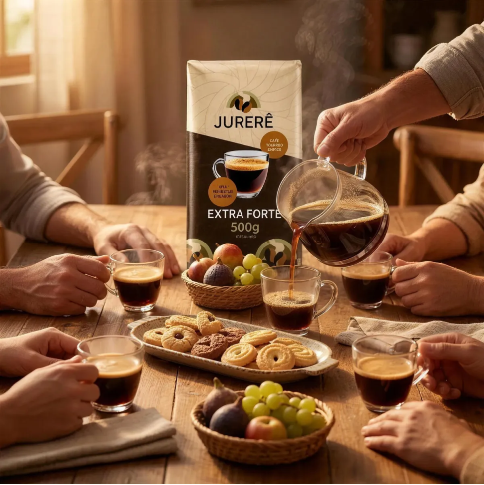 Café Jurerê Linha Tradicional e Extra Forte Torrado e Moído Vácuo 500g