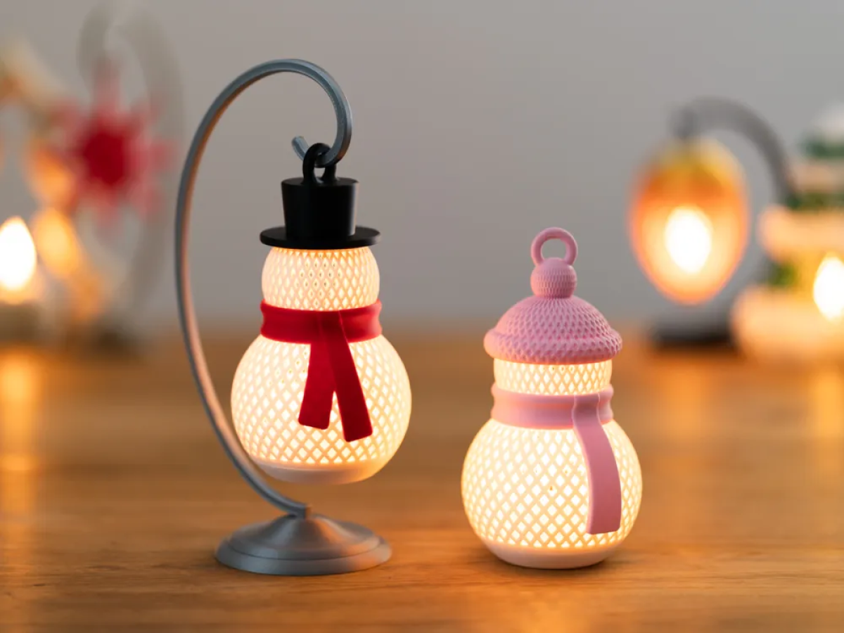 Mini Boneco de Neve Porta-Vela LED | Enfeite Natalino