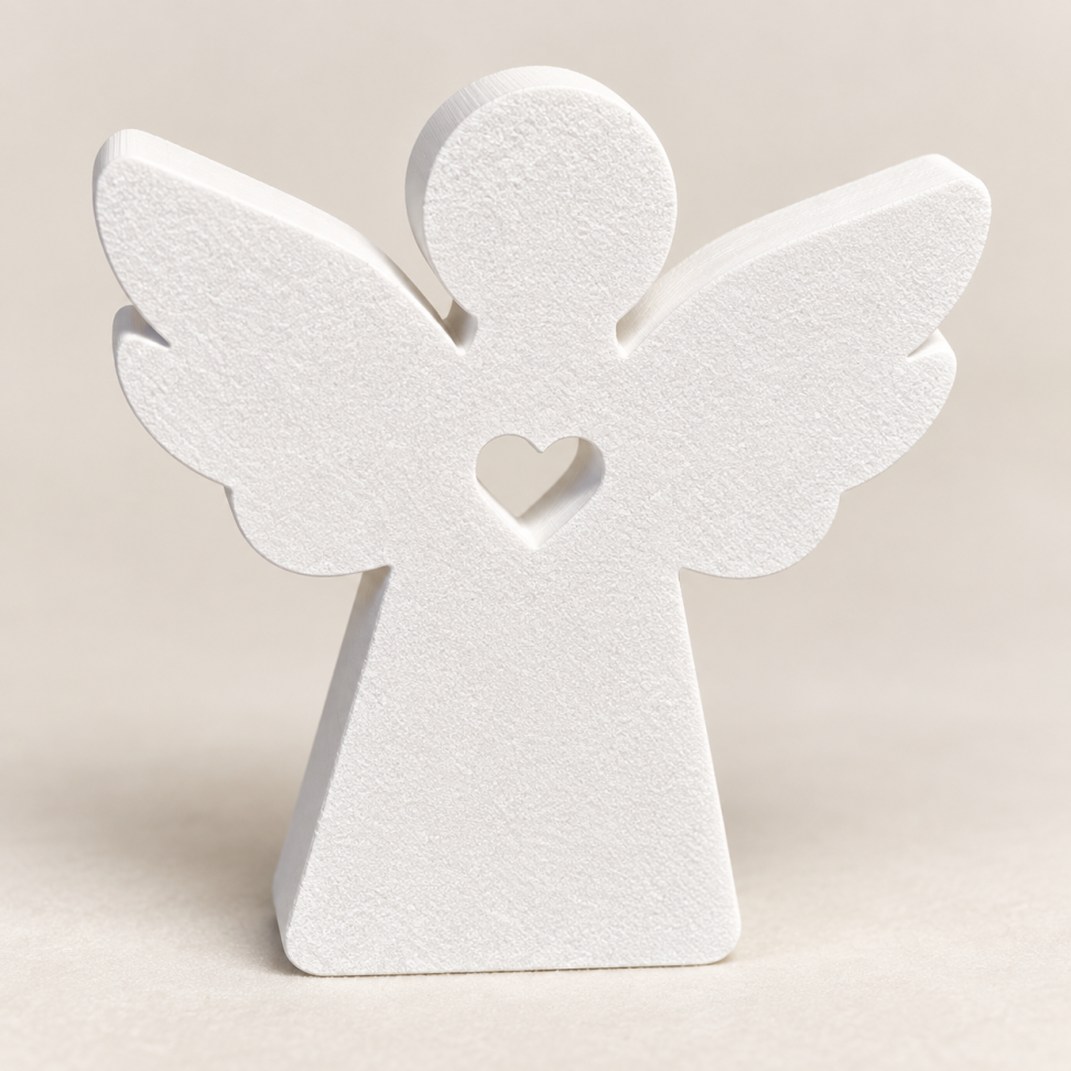 Anjo Natalino com Coração | Decoração de Natal