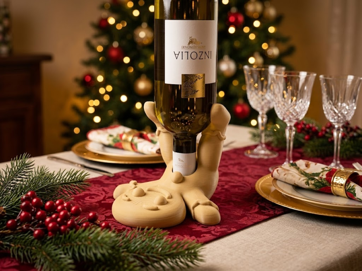 Boneco de Gengibre Porta-Garrafa de Vinho | Decoração de Natal Divertida