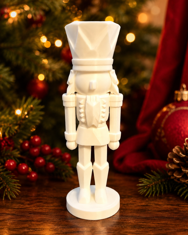 Quebra-Nozes Natalino Moderno | Escultura Decorativa de Natal
