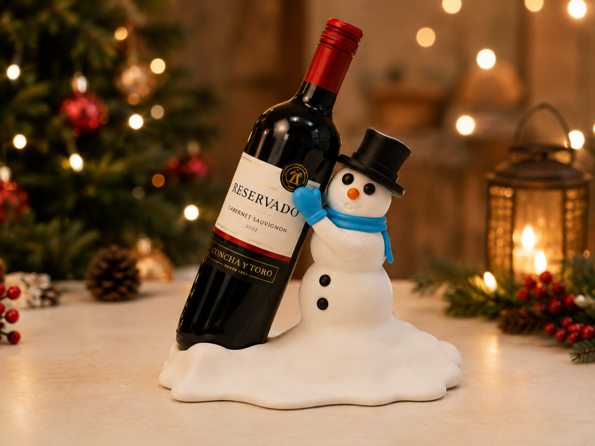 Boneco de Neve Porta-Garrafa de Vinho | Decoração de Natal Criativa