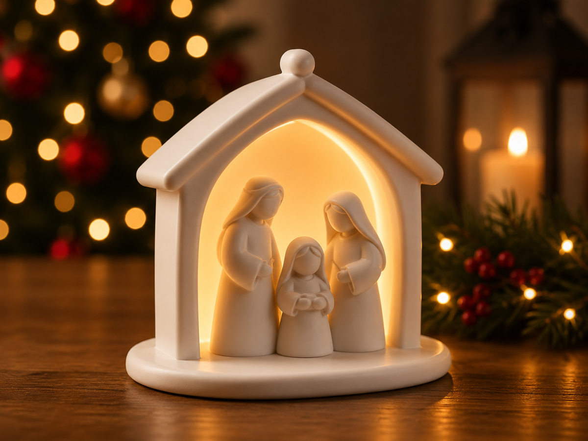 Luminária Presépio Sagrada Família | A Luz do Natal ✨