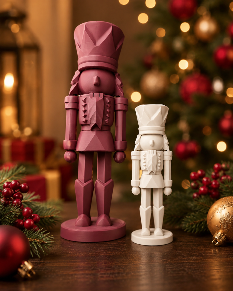 Quebra-Nozes Natalino Moderno | Escultura Decorativa de Natal