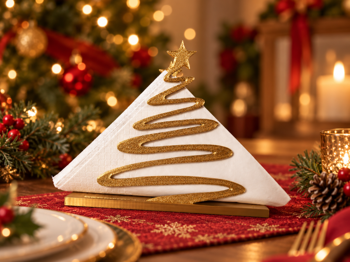 Porta-Guardanapo Árvore de Natal | Decoração de Mesa Natalina