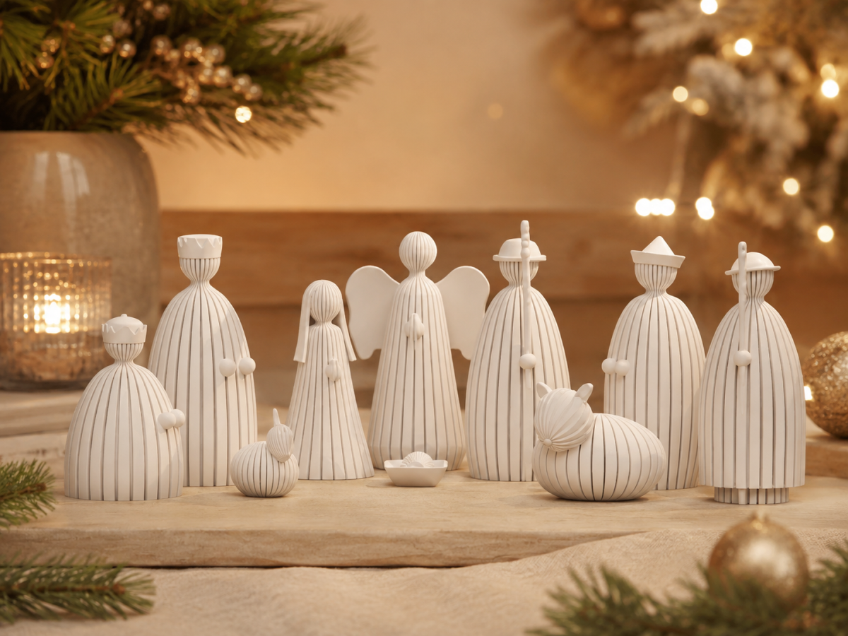 Presépio Natalino Minimalista | Sagrada Família Completa