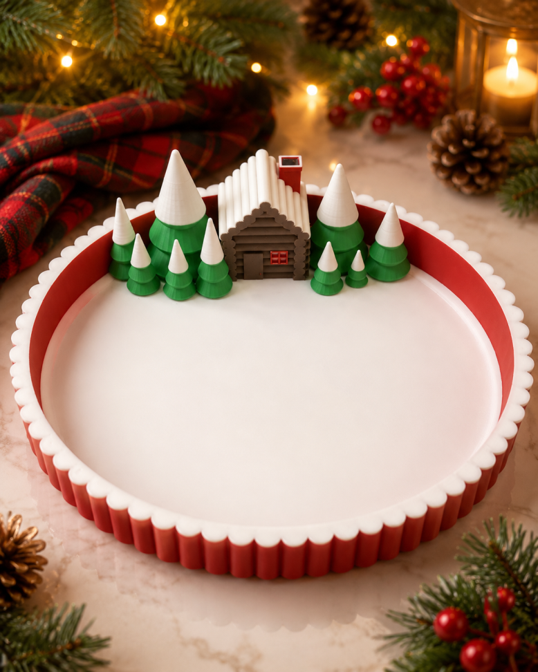 Bandeja Vila de Natal | Organizador Decorativo Natalino