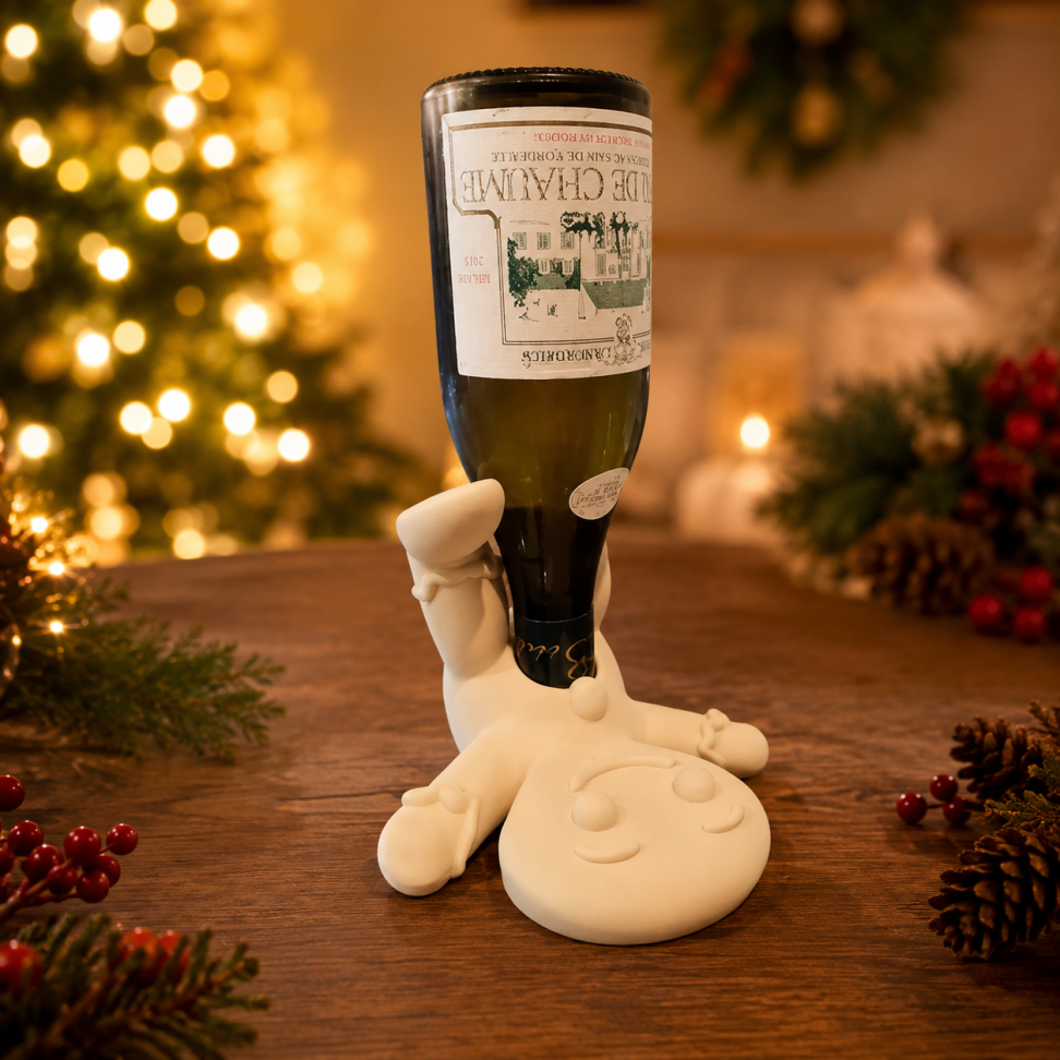 Boneco de Gengibre Porta-Garrafa de Vinho | Decoração de Natal Divertida