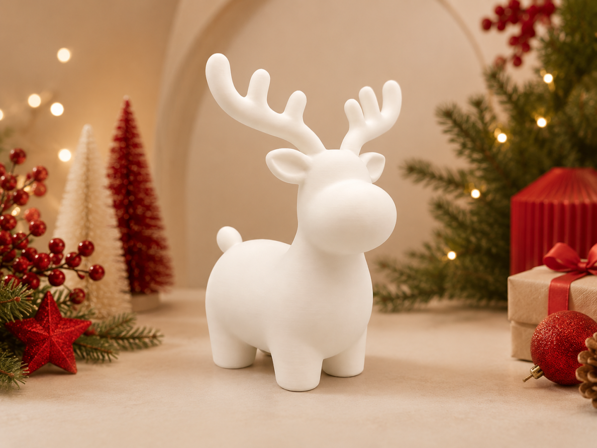 Rena Natalina Decorativa | Enfeite de Mesa de Natal