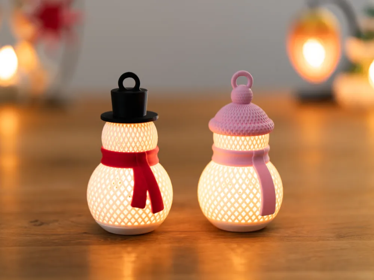 Mini Boneco de Neve Porta-Vela LED | Enfeite Natalino