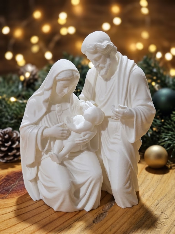 Sagrada Família Natalina | Presépio Decorativo de Mesa