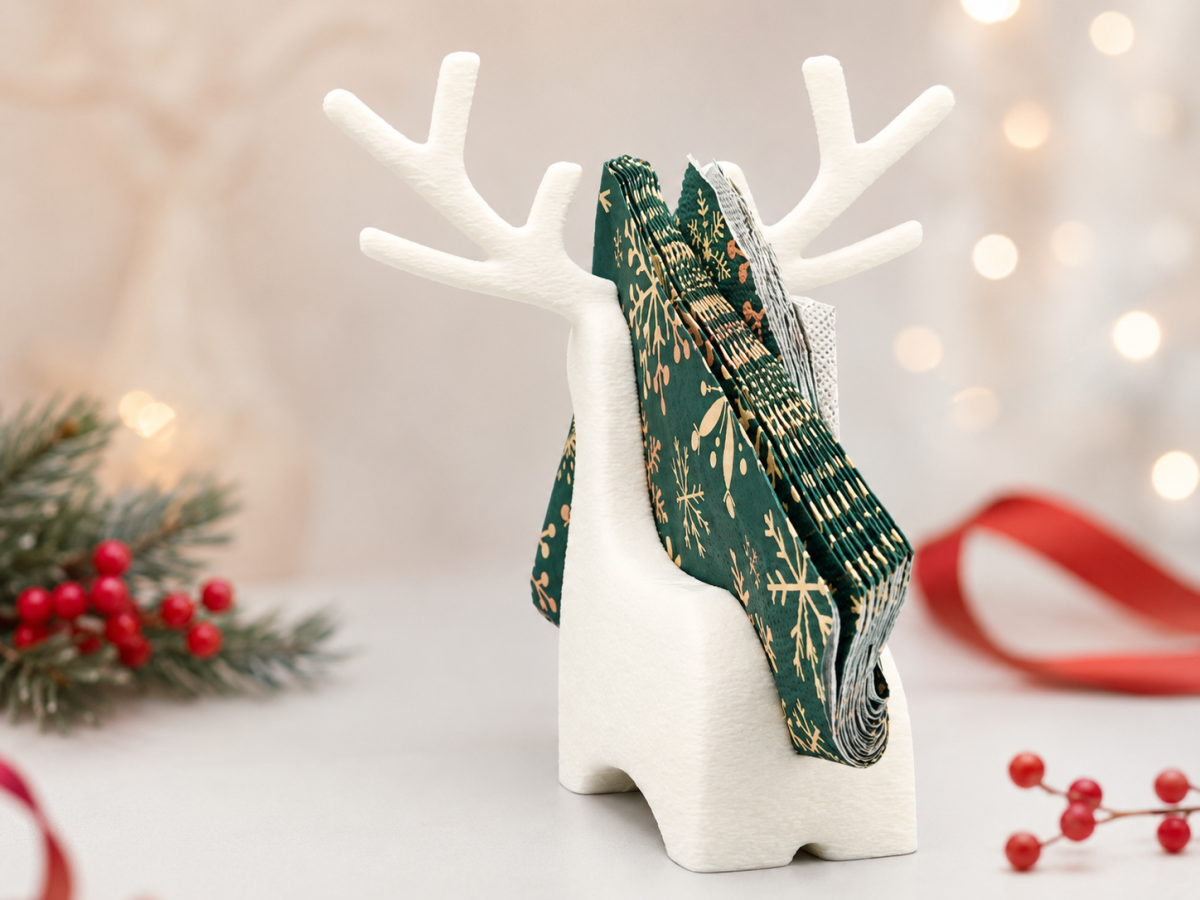 Porta-Guardanapos Rena Natalina | Decoração de Mesa de Natal - #4