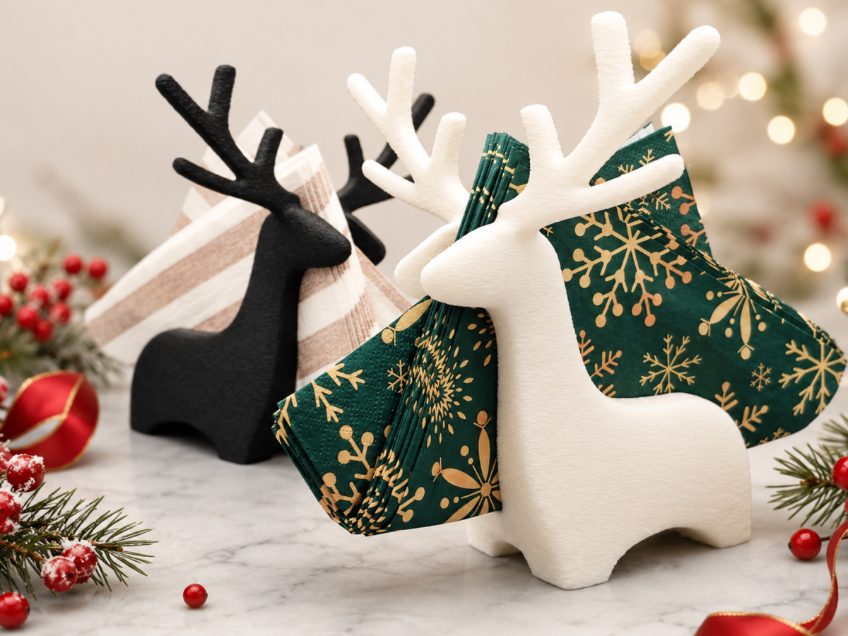 Porta-Guardanapos Rena Natalina | Decoração de Mesa de Natal