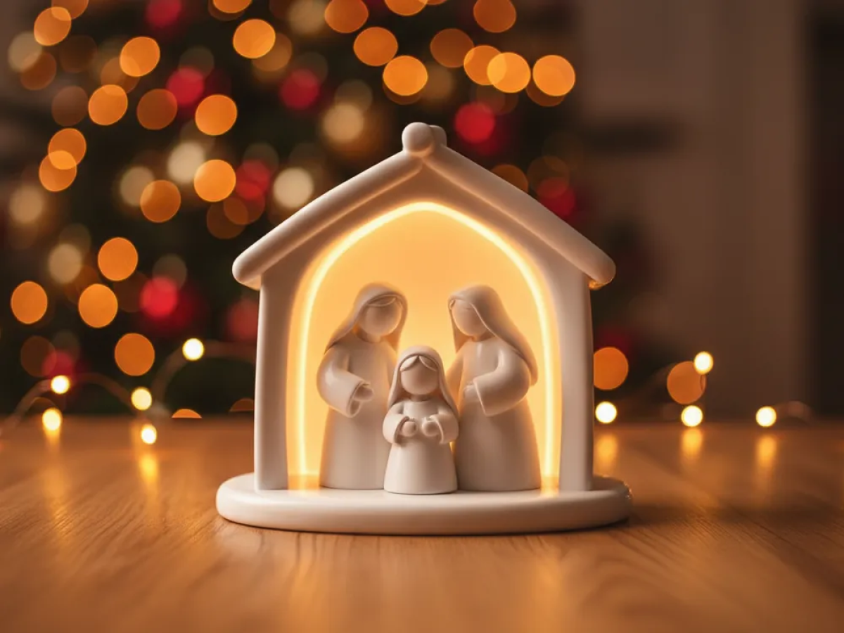 Luminária Presépio Sagrada Família | A Luz do Natal ✨