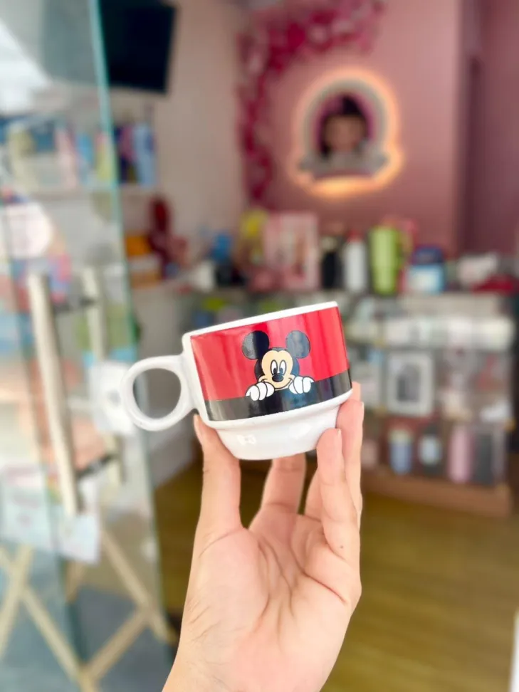 Kit de Canecas/Xícaras Empilháveis Mickey e Minnie Disney - #5