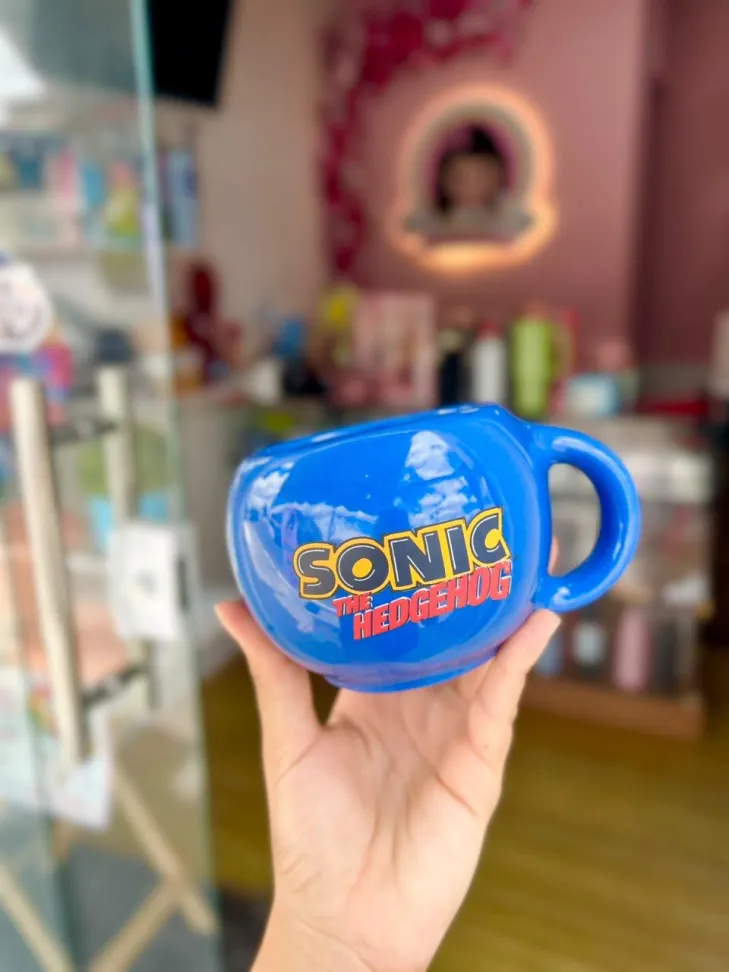Caneca Formato 3D Oval Sonic The Hedgehog
