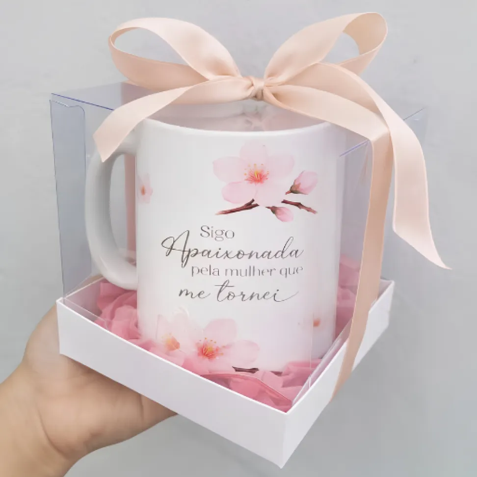 Caneca Personalizada com Caixa de Acetato