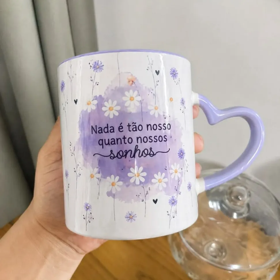 Caneca Alça Coração - Personalizada
