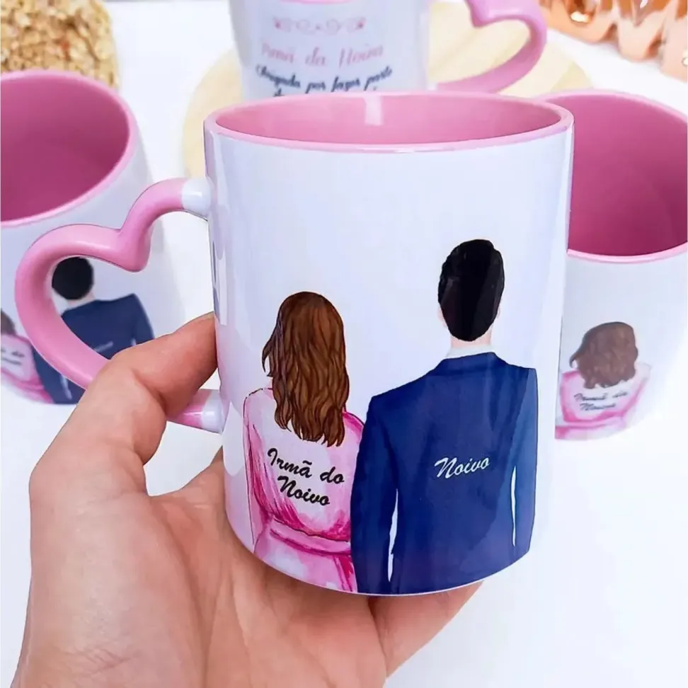 Caneca Alça Coração - Personalizada