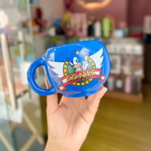 Caneca Formato 3D Oval Sonic The Hedgehog