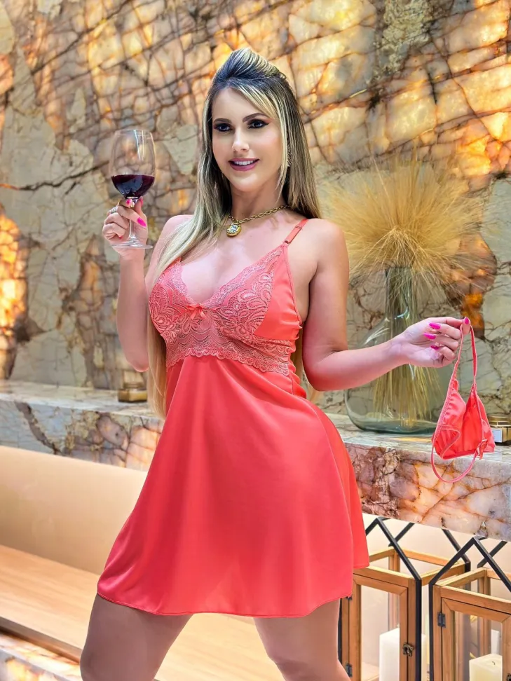 CAMISOLA COM CALCINHA SEDUÇÃO DA NOITE - #1